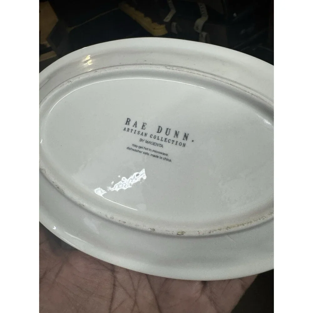 RAE DUNN Artisan Collection LIVE, LOVE, BARK! Tray Dish 9.25